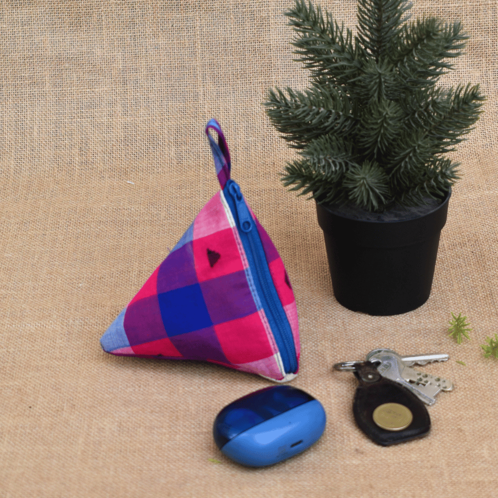 Pink Ikat Small Coin Purse