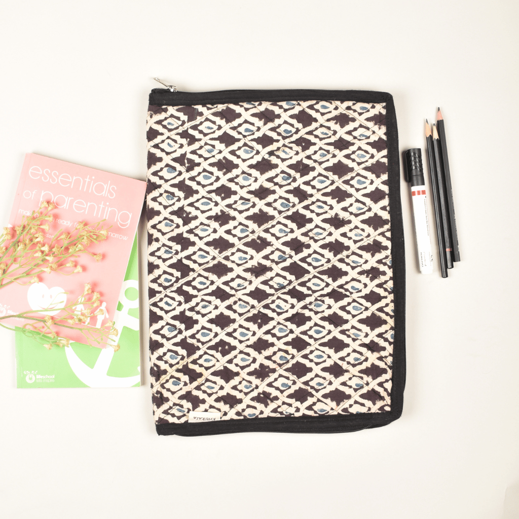 Off-white ikat file folder - front