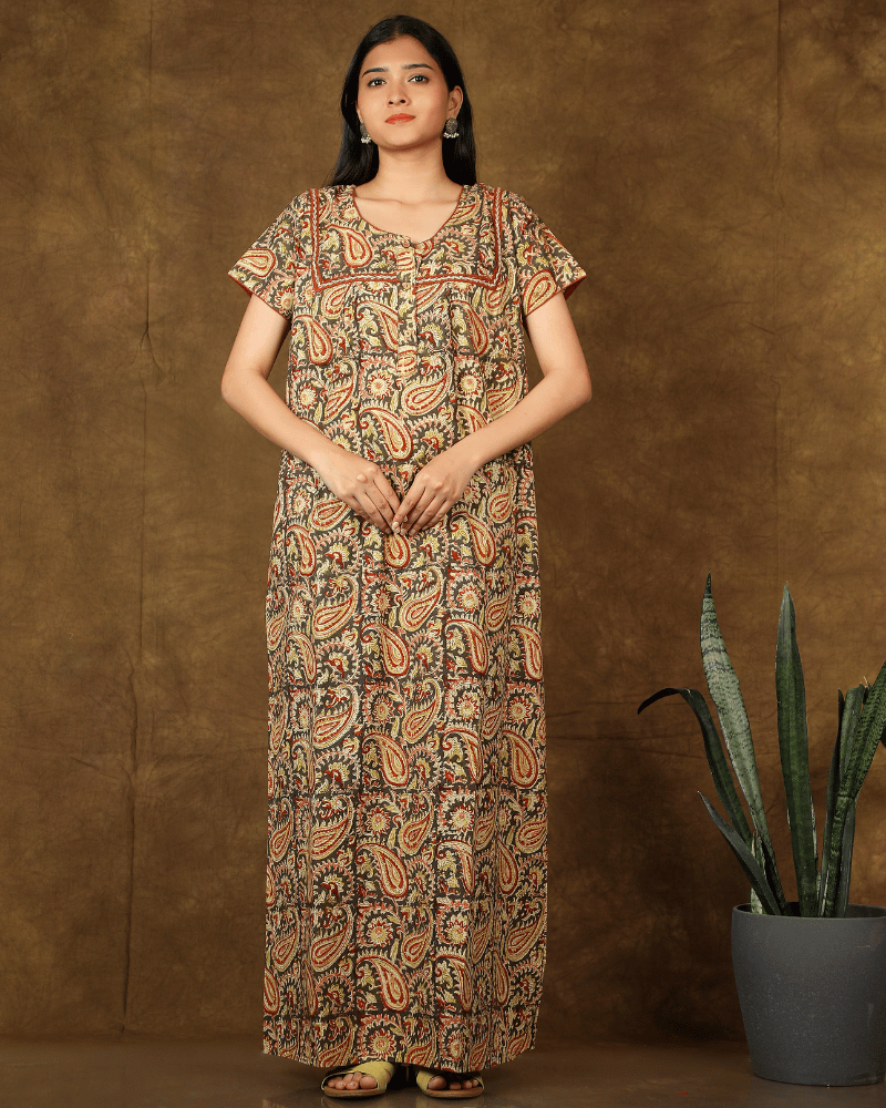 Green Kalamkari Nightwear