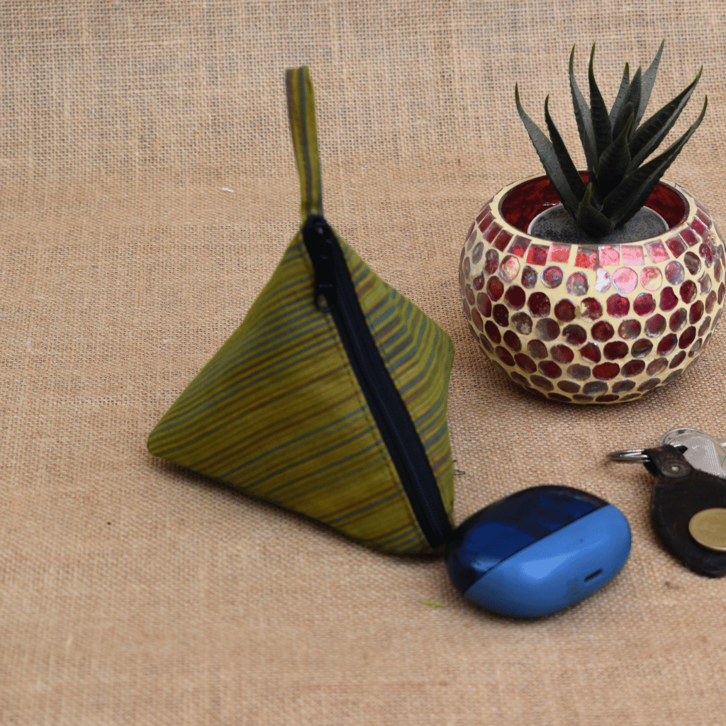 Green Kalamkari Small Coin Purse