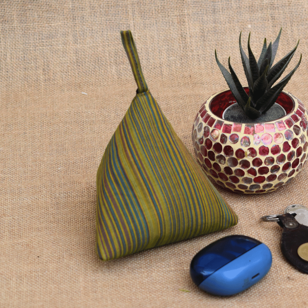 Green Kalamkari Small Coin Purse