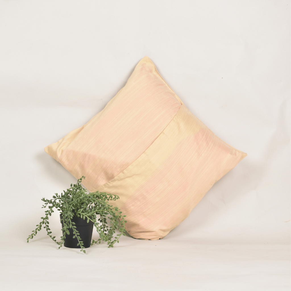 Cream embroidery cushion cover - back
