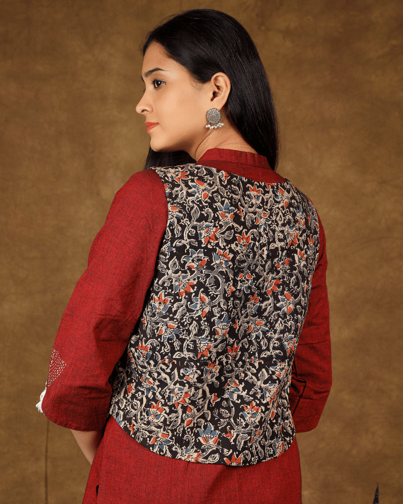 Short Reversible Jacket in Black - back