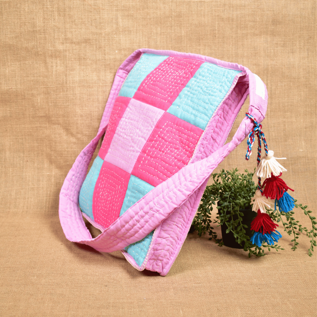 Handloom Patchwork Hand Embroidery Sling Bag