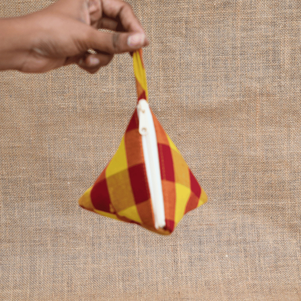 Yellow Ikat Small Coin Purse