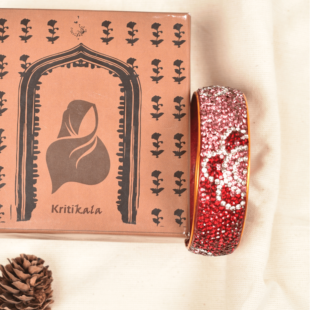 Maroon 9 line Lac Bangle - Hyderabad