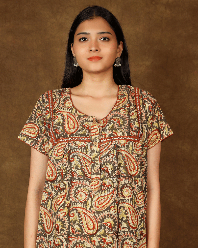 Green Kalamkari Nightwear