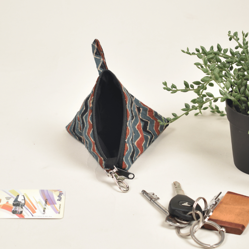 Black Cotton Small Coin Purse
