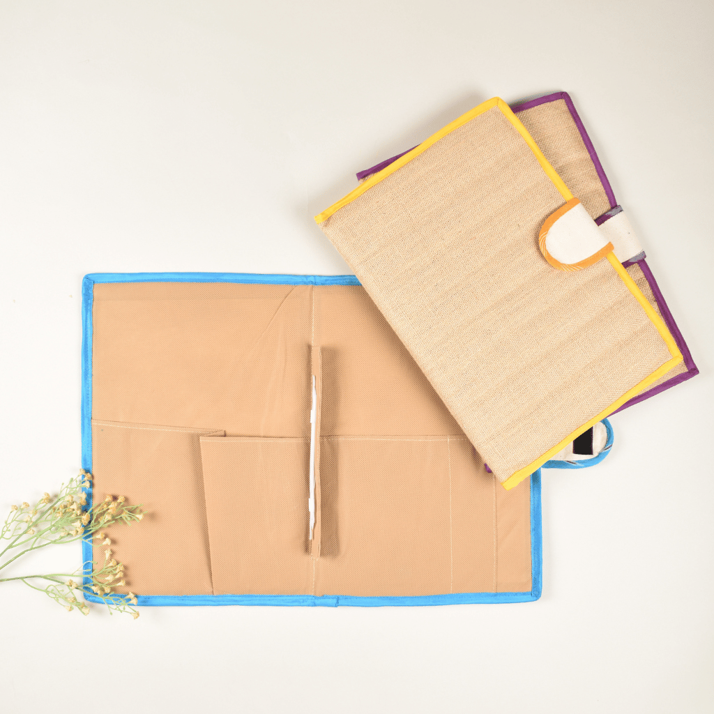 Jute File Folders With Velcro