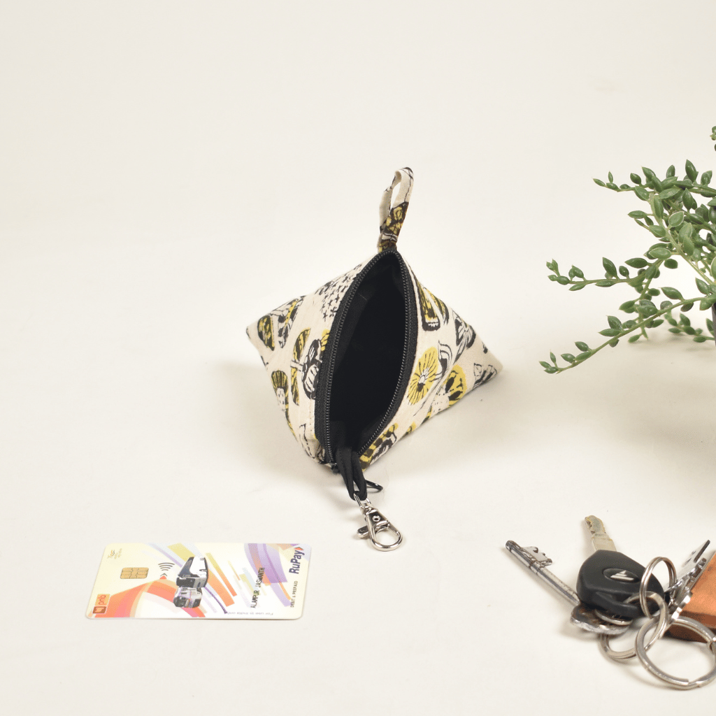 Off-White Kalamkari Small Coin Purse