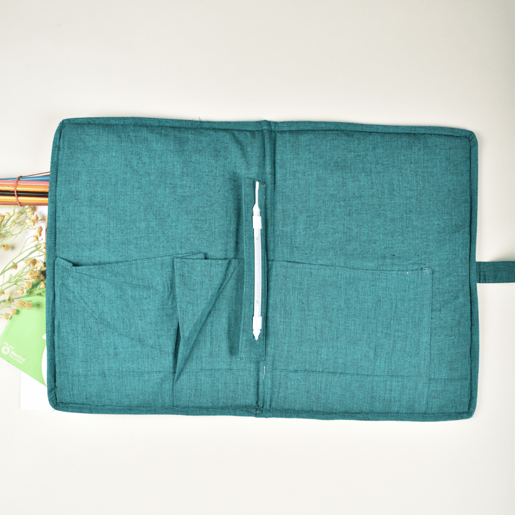 Grey Ikat cotton file folder