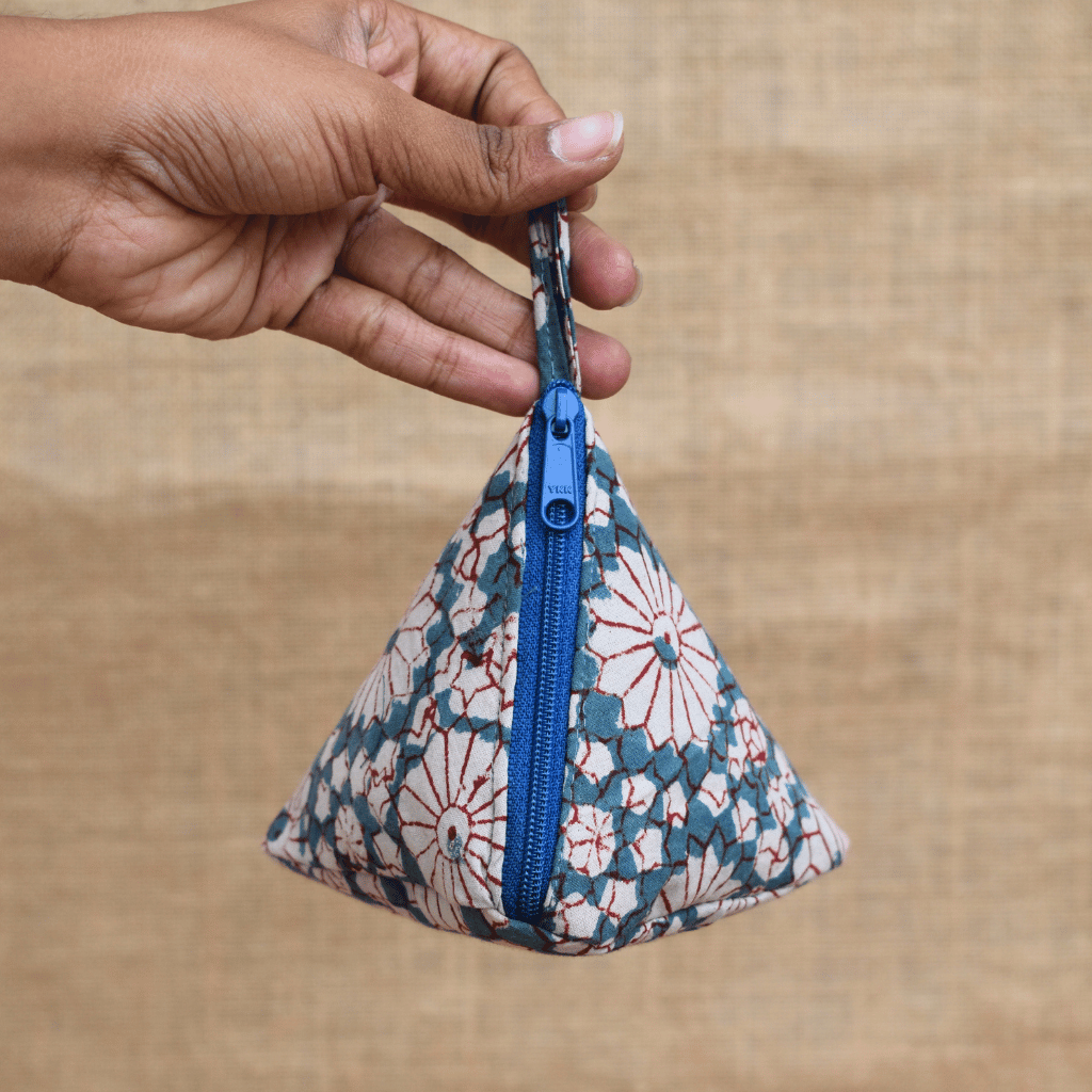 Blue Kalamkari Small Coin Purse