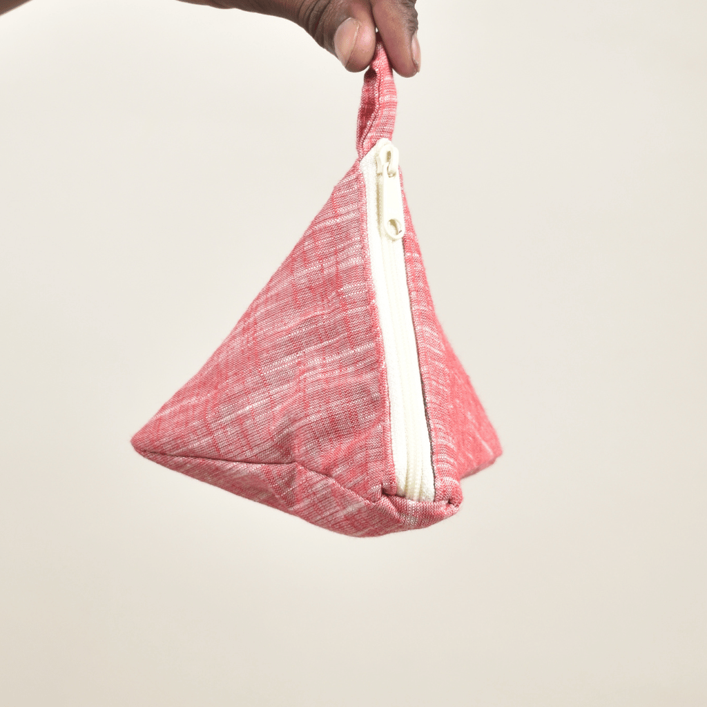 Pink Cotton Small Coin Purse