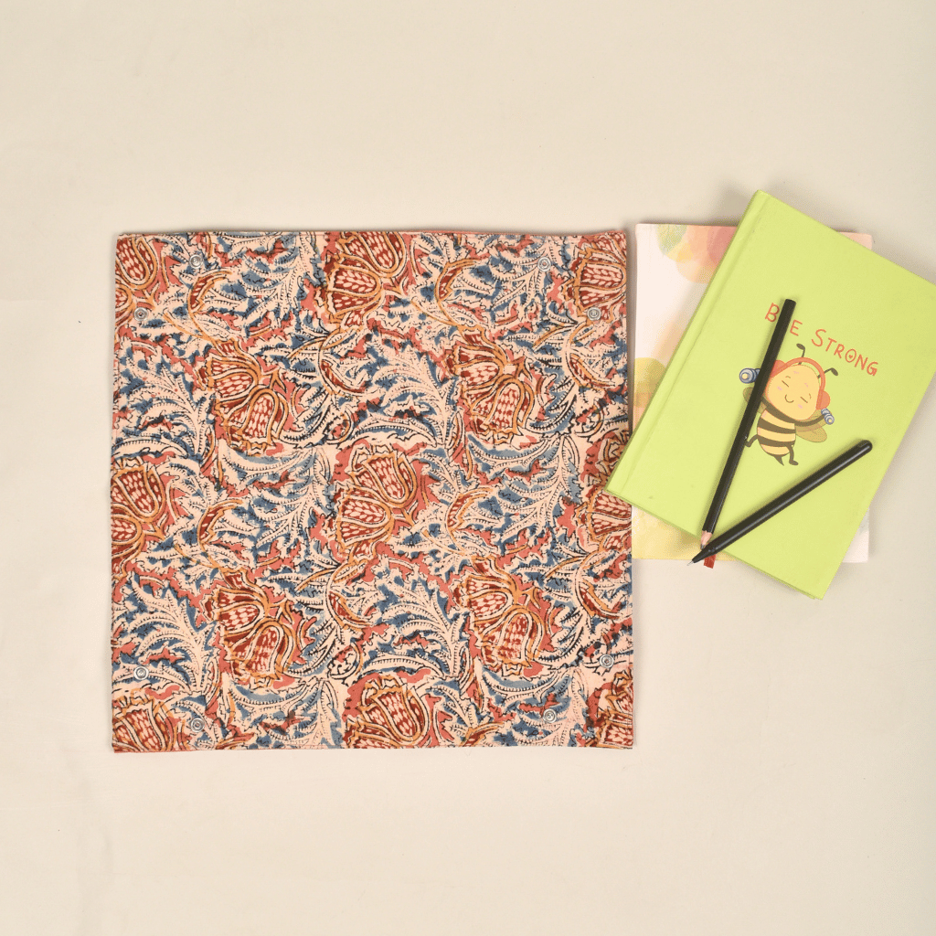 Pink Kalamkari Stationery Tray - flat