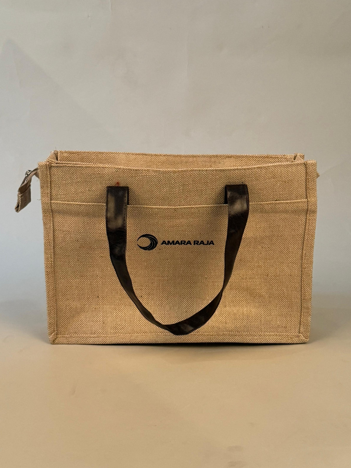 classic jute bag with logo