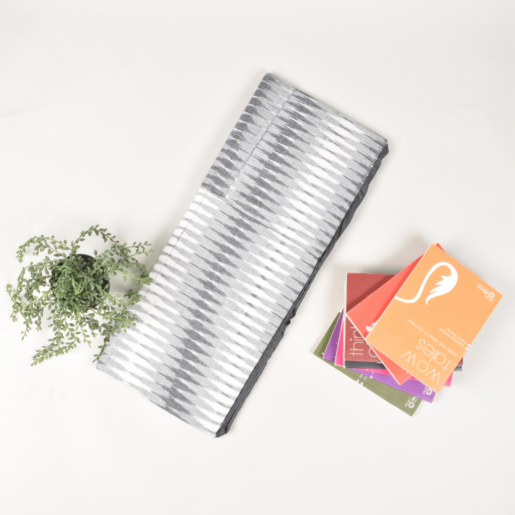 Grey Ikat Foldable Stationery Organiser