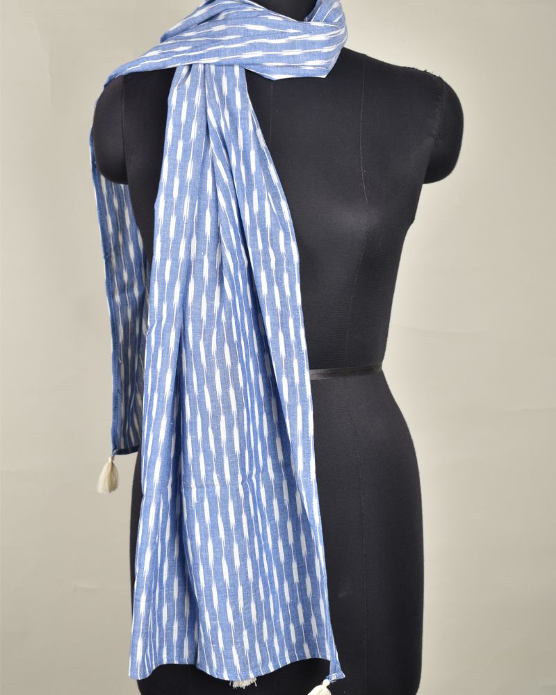 Blue Ikat Stole or Ikkat Scarf For Women