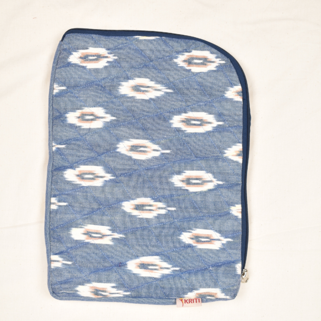 Black ikat laptop sleeve '13inch' - zip