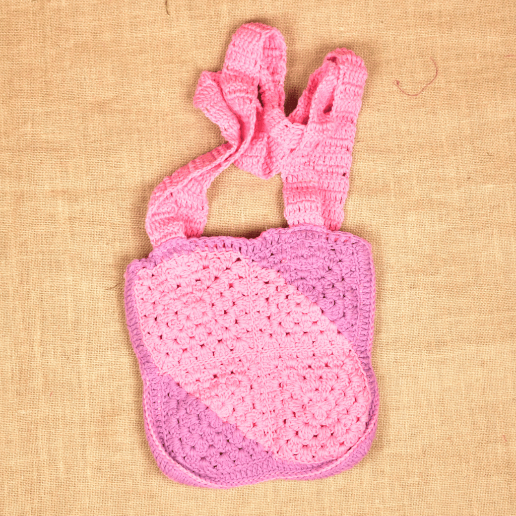 Pink & Purple Crochet Sling Bag