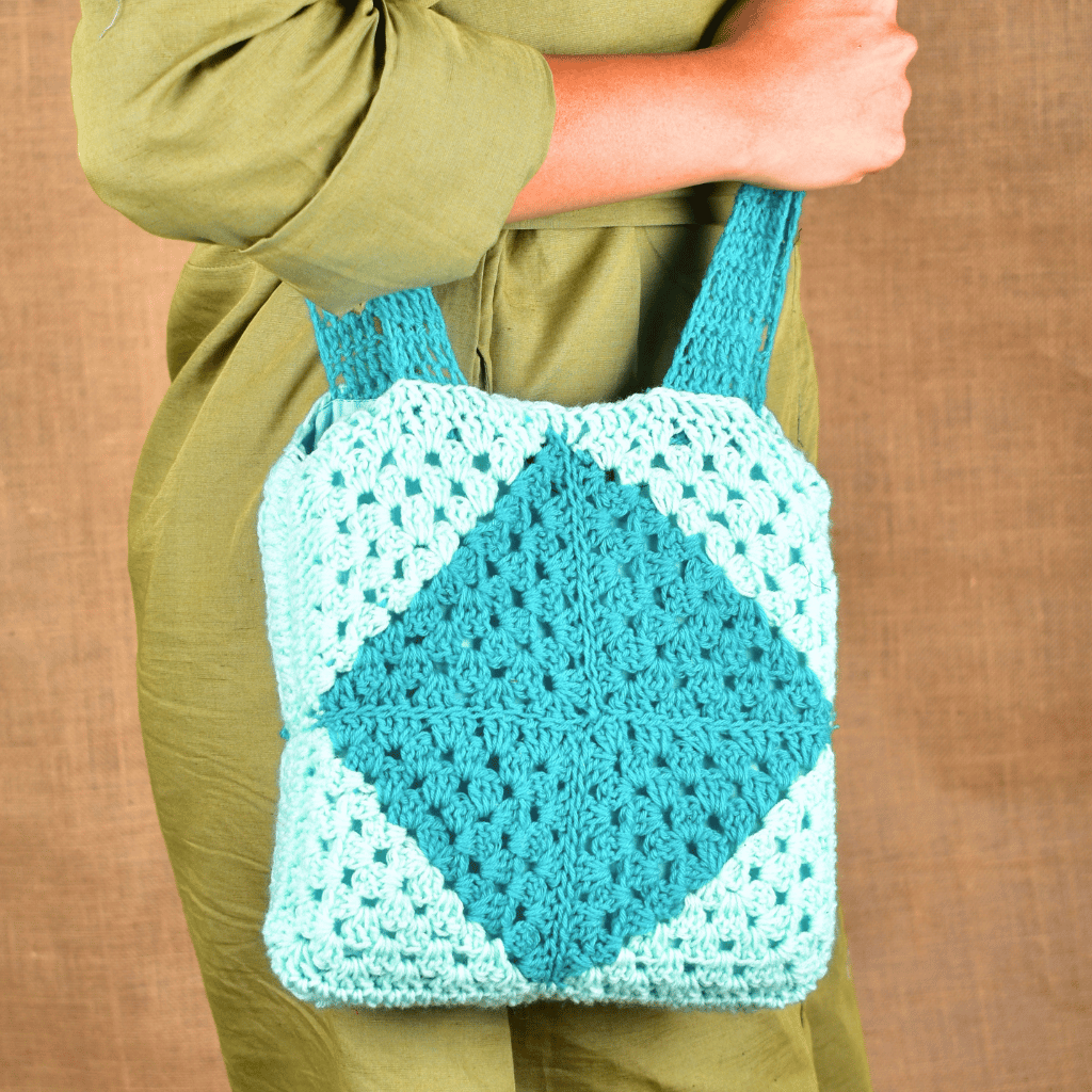 Green & Tulle Crochet Sling Bag - style
