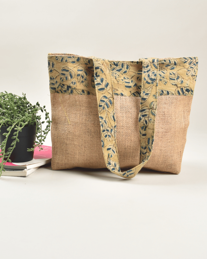 Yellow kalamkari tambulam bag - front