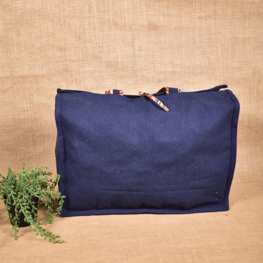 Blue strong canvas shopping bag