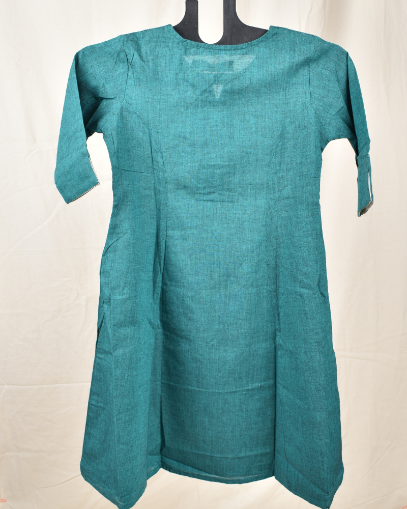 Sea Green A-Line Kurta For Girls
