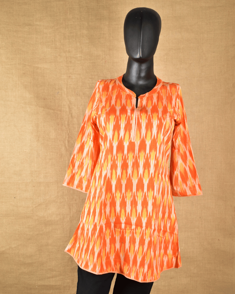 ORANGE IKAT SHORT TUNIC