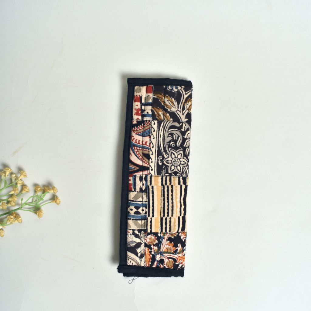 Fridge door handle cover or car seat belt shoulder pad in black cotton