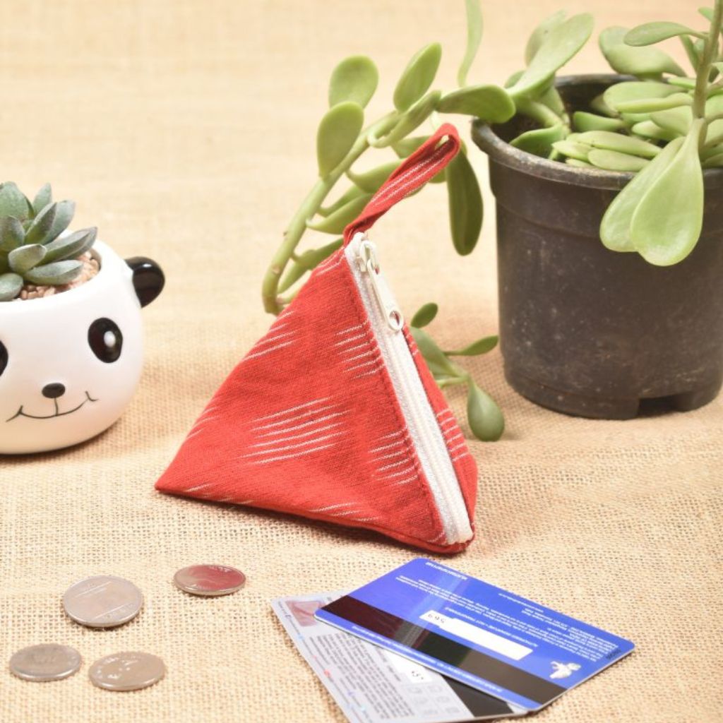 Small fabric coin purse best sale