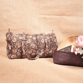 Maroon Kalamkari Duffel Bag - front