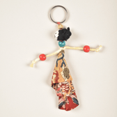 "Karuna" doll upcycled handmade key chain