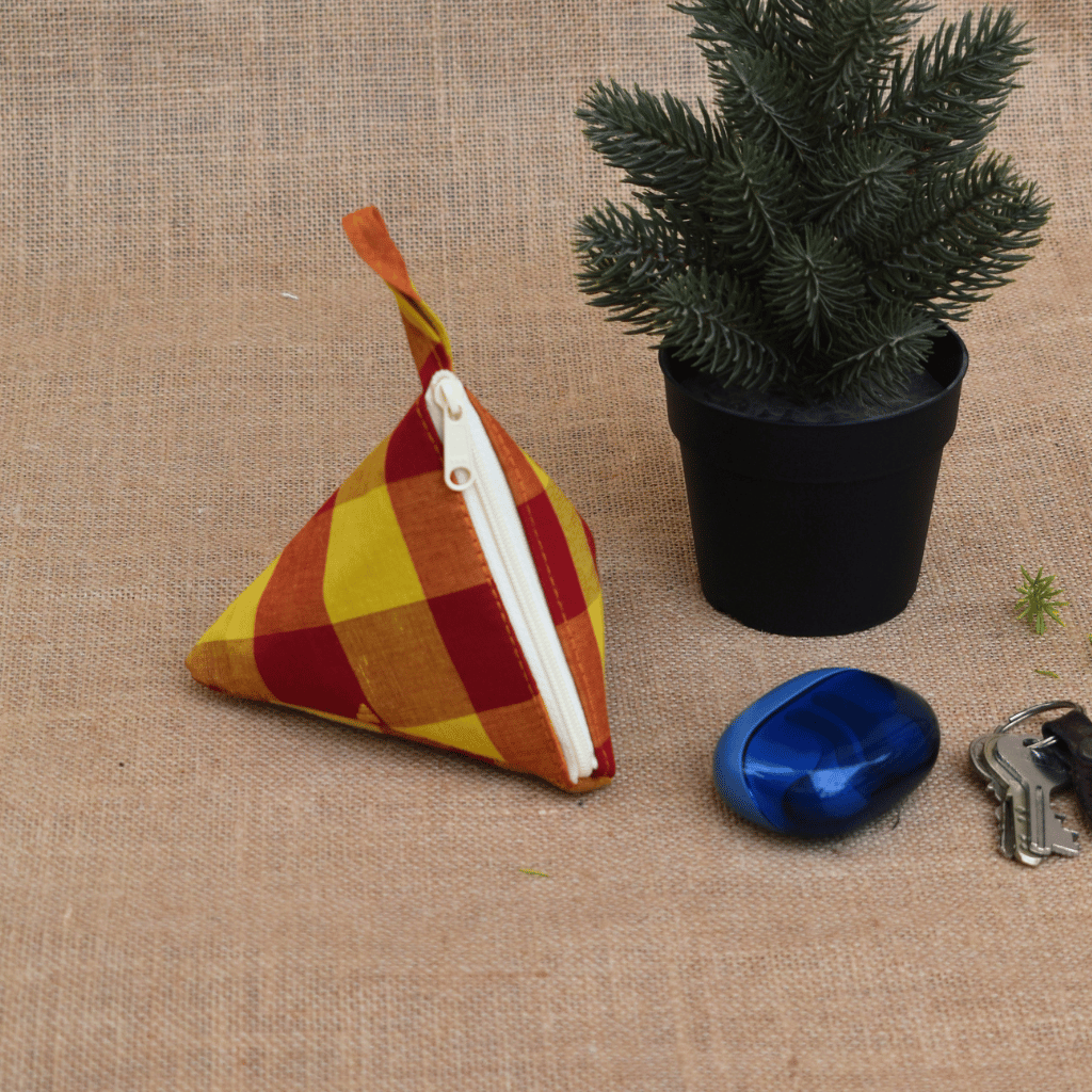 Yellow Ikat Small Coin Purse