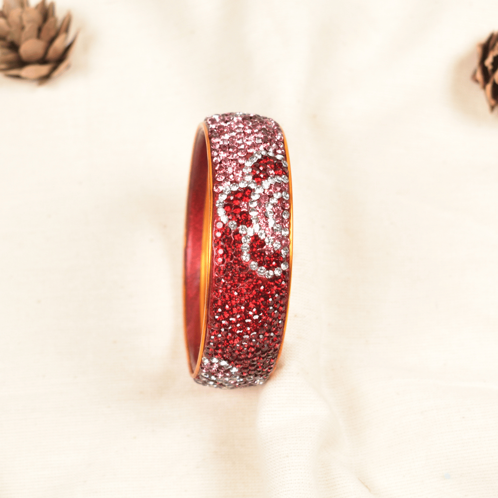 Maroon 9 line Lac Bangle - Traditional