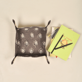 Grey Kalamkari Stationery Tray - front
