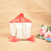 Off-White Jute Potli Bag - front