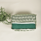 Green ikat travel Toiletry bag - Front