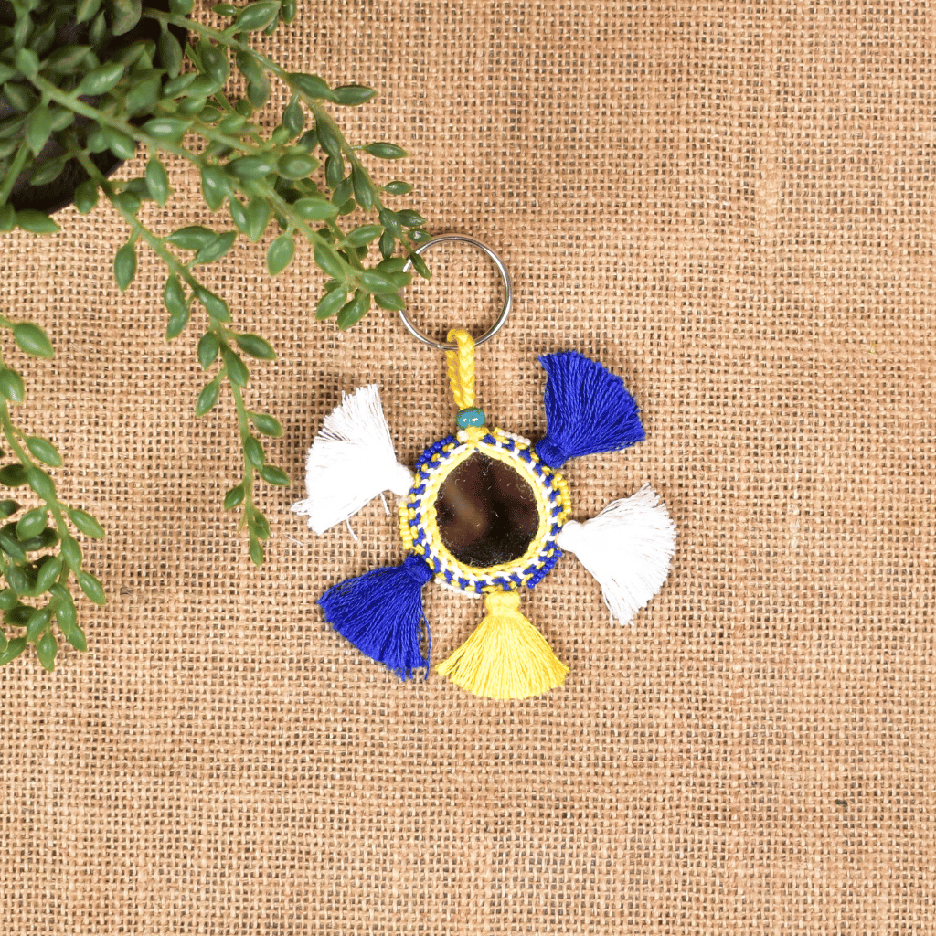 Handmade Lambadi Key Chain with Colorful Tassels