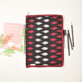 Black ikat file folder - front