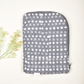 Grey Kalamkari Laptop Sleeve - front