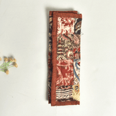 Rust handloom seat belt cover or fridge handle cover
