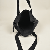Embroidery Black Canvas Tote Bag