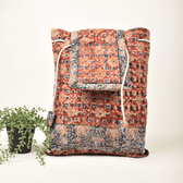 Red Kalamkari Backpack - front