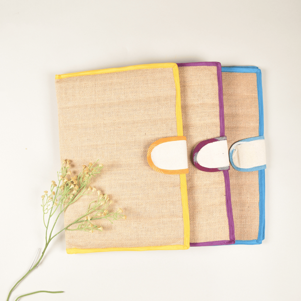 Jute File Folders With Velcro