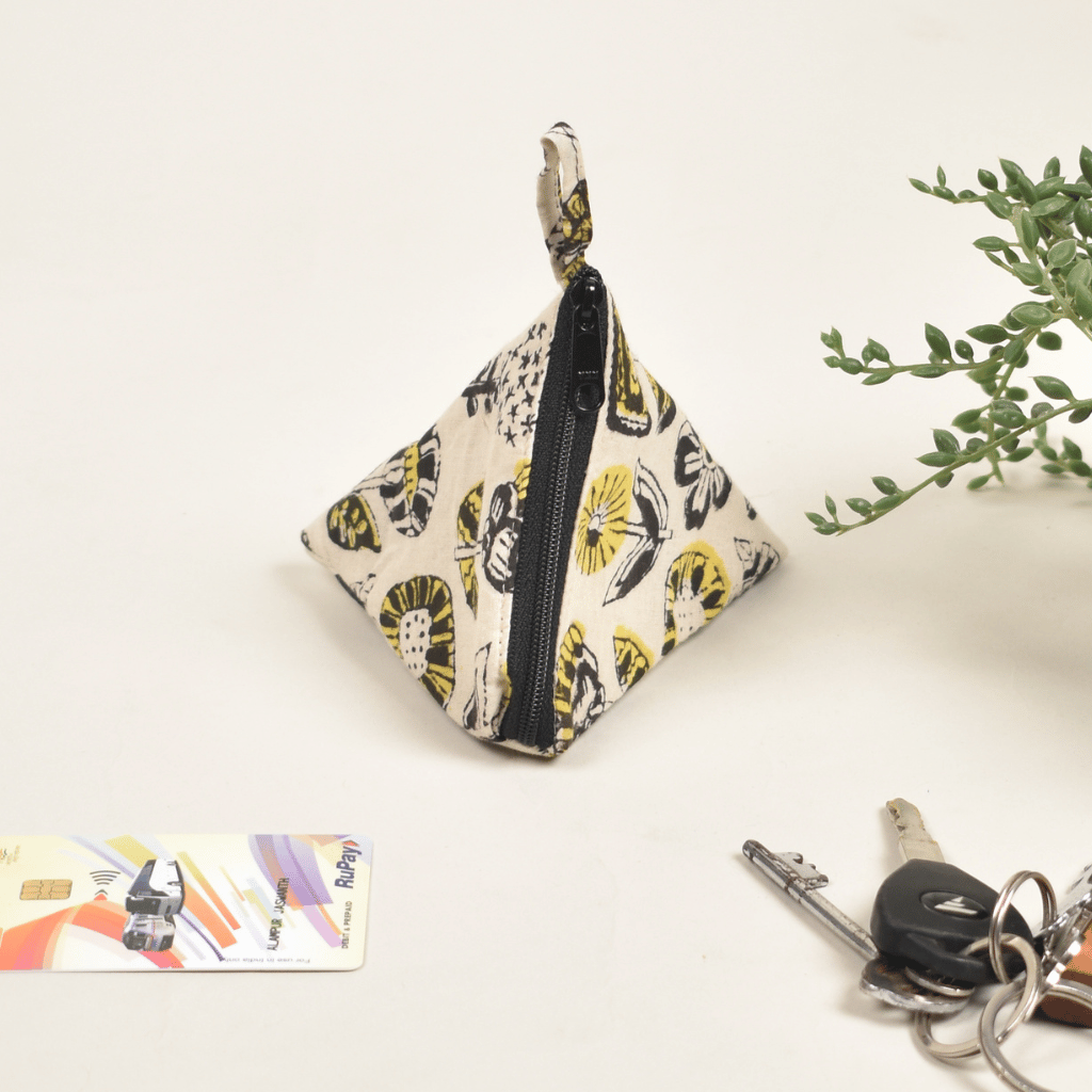 Off-White Kalamkari Small Coin Purse
