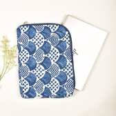 Blue Kalamkari Laptop Sleeve - Zip