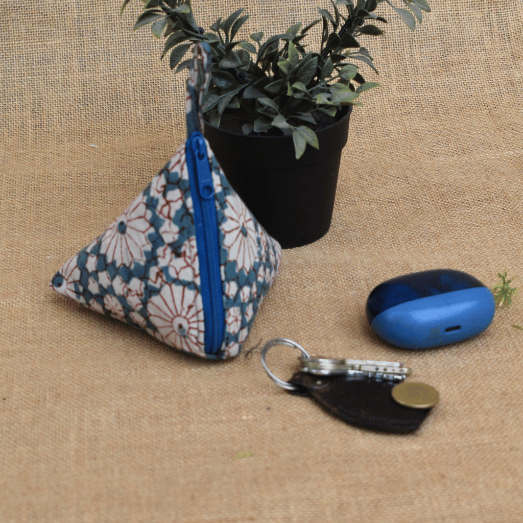 Blue Kalamkari Small Coin Purse