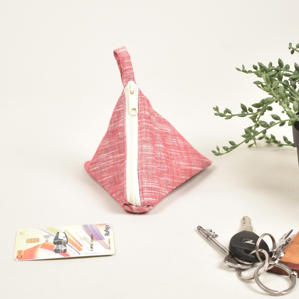 Pink Cotton Small Coin Purse