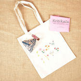 Raksha Bandhan Gift Combo for Sister – Embroidery Tote, Samosa Pouch & Lac Bangle Kada