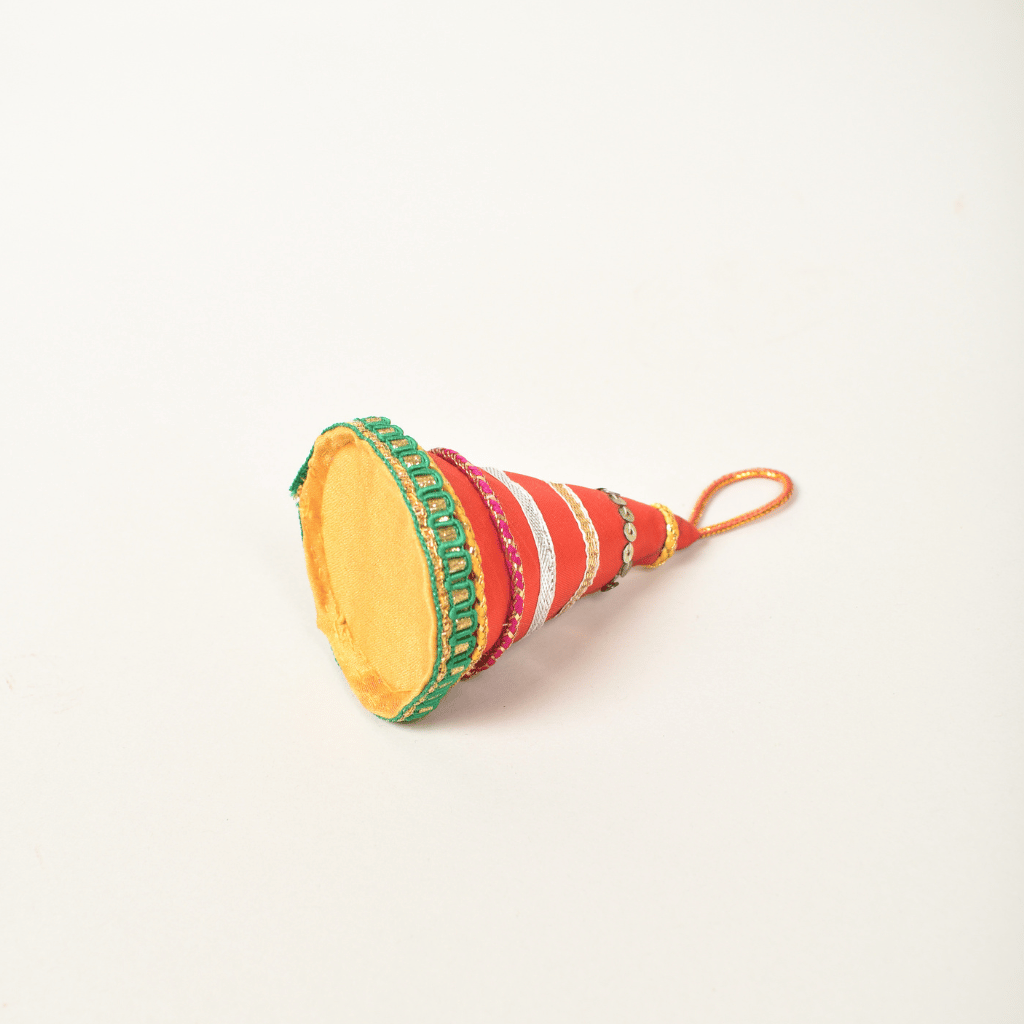 Colorful eco-friendly Anar cracker keychain – Diwali gifting by Kritikala